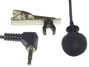 Tie clip microphone, 3.5mm plug, cable=1.1m