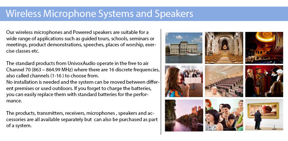 Wireless Microphone Systems and Speakers